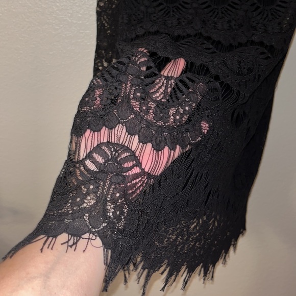 EUC—Karen Kane Formal Lace Overlay Black Dress - Picture 9 of 13